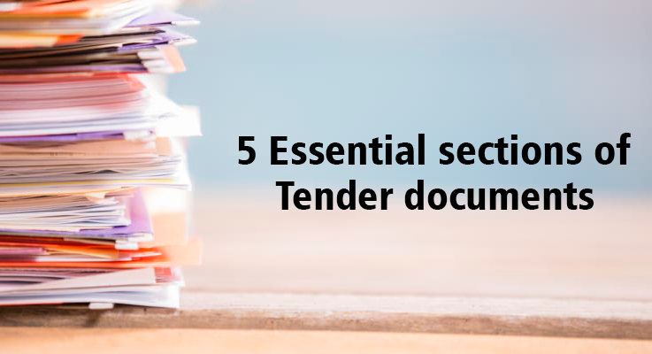5 essential sections of a tender document