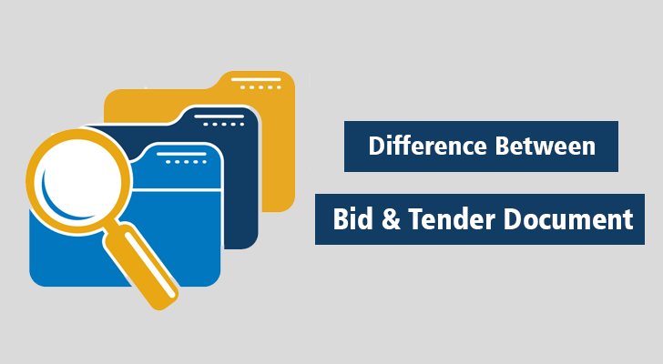 What is the difference between bid document and tender document