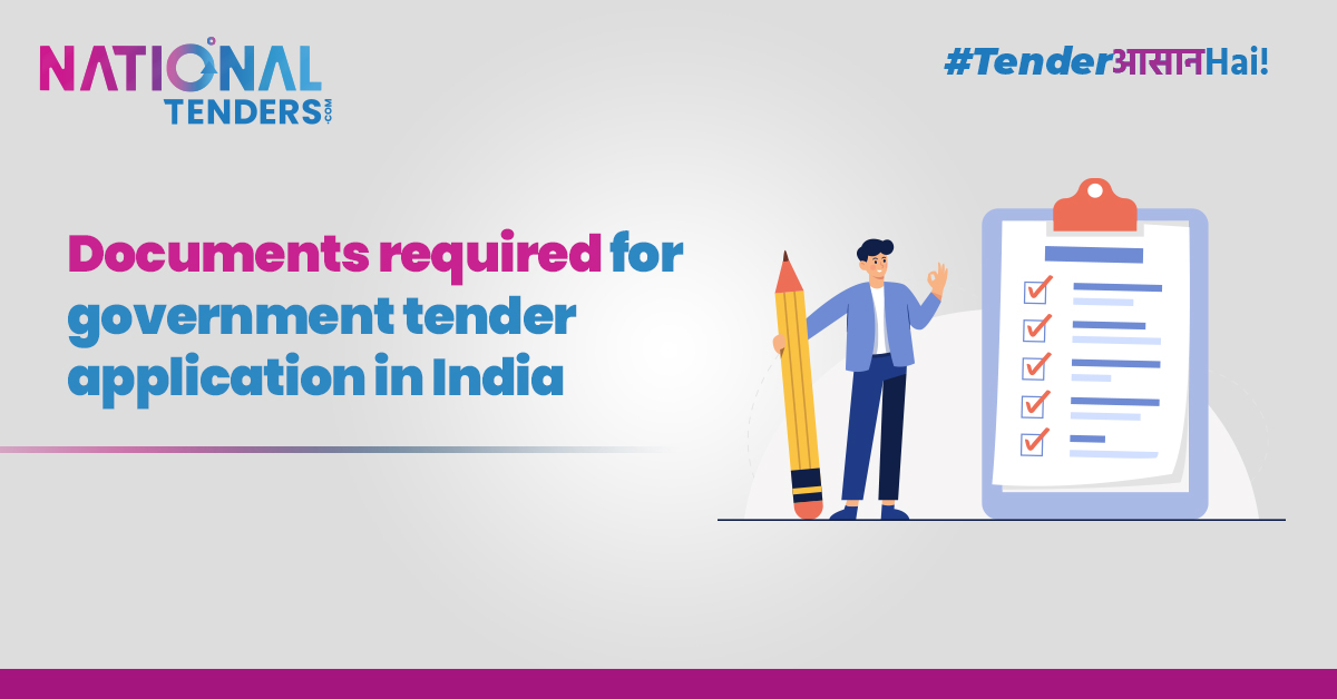 Documents required for government tender application in India