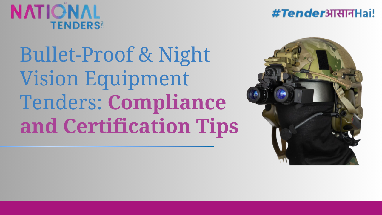 Bullet-Proof & Night Vision Equipment Tenders: Compliance and Certification Tips