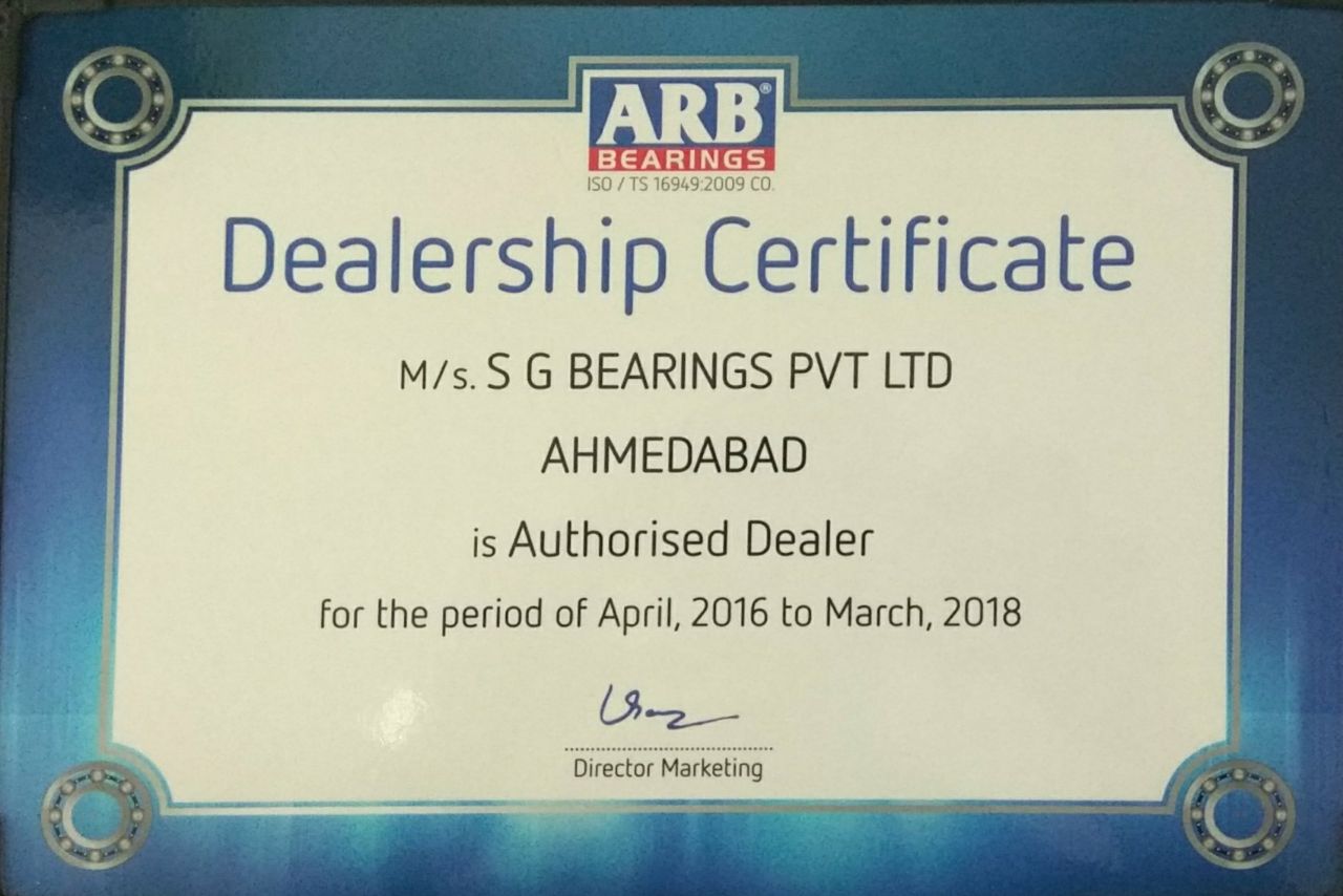 ARB Dealership Certificate