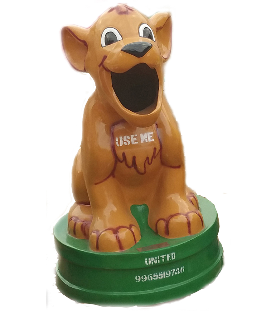 FRP Lion Type Dustbin